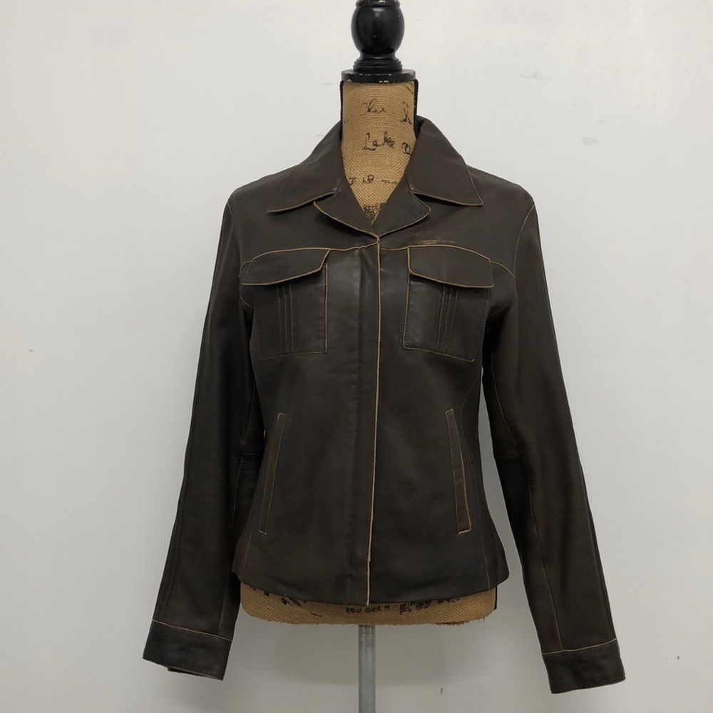 Whet Blu Vintage NYC Brown Leather Jacket